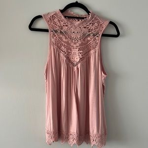 Long pink tank top